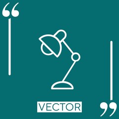 Poster - lamp vector icon Linear icon. Editable stroked line