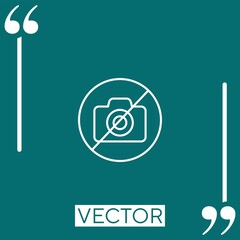 Poster - photo vector icon Linear icon. Editable stroked line