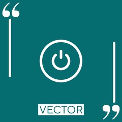 Poster - power button vector icon Linear icon. Editable stroked line