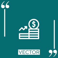 Poster - profit vector icon Linear icon. Editable stroked line