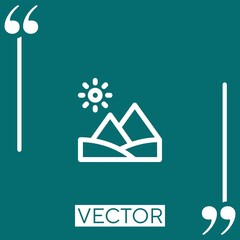 Poster - pyramid vector icon Linear icon. Editable stroked line