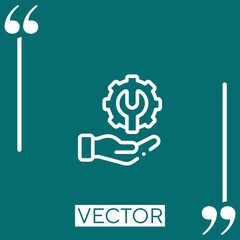 Poster - technical Support vector icon Linear icon. Editable stroked line