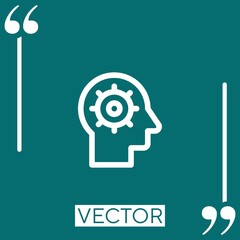 Poster - thinking   vector icon Linear icon. Editable stroked line
