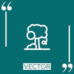 Poster - tree vector icon Linear icon. Editable stroked line
