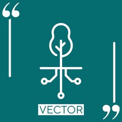 Poster - tree Linear icon. Editable stroke line