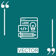 Poster - web design vector icon Linear icon. Editable stroked line