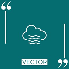 Poster - windy vector icon Linear icon. Editable stroked line