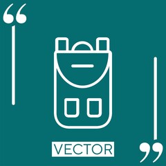 Poster - bag vector icon Linear icon. Editable stroked line