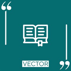 Poster - book vector icon Linear icon. Editable stroked line