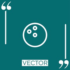 Poster - bowling ball vector icon Linear icon. Editable stroked line