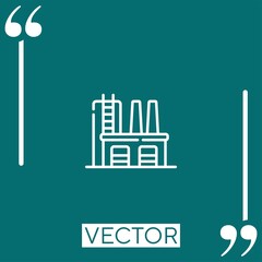 Poster - factory Linear icon. Editable stroke line