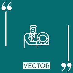 Poster - flexibility vector icon Linear icon. Editable stroked line