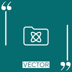 Poster - folder vector icon Linear icon. Editable stroked line