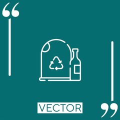 Poster - glass container vector icon Linear icon. Editable stroked line