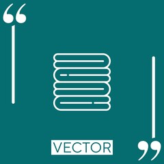 Poster - laundry vector icon Linear icon. Editable stroked line