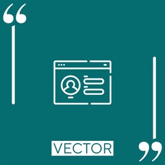 Poster - login vector icon Linear icon. Editable stroked line