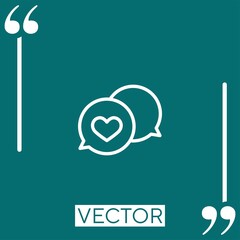 Poster - love vector icon Linear icon. Editable stroked line