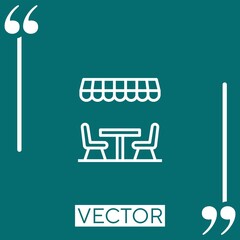 Poster - restaurant vector icon Linear icon. Editable stroked line