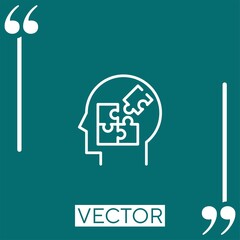 Poster - solution vector icon Linear icon. Editable stroked line