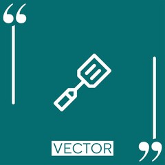 Poster - spatula vector icon Linear icon. Editable stroked line