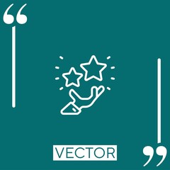 Poster - star vector icon Linear icon. Editable stroked line