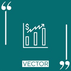 Poster - stats vector icon Linear icon. Editable stroked line