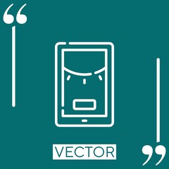 Poster - sunny vector icon Linear icon. Editable stroked line