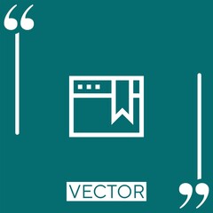 Poster - bookmark vector icon Linear icon. Editable stroked line