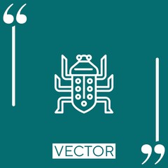 Poster - bug vector icon Linear icon. Editable stroked line