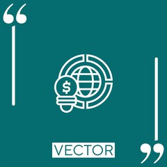 Poster - business idea vector icon Linear icon. Editable stroked line