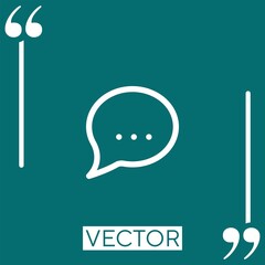 Poster - chat bubble Linear icon. Editable stroke line