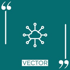Poster - connection Linear icon. Editable stroke line