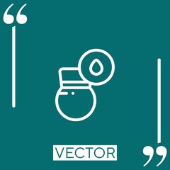Poster - humidity vector icon Linear icon. Editable stroked line