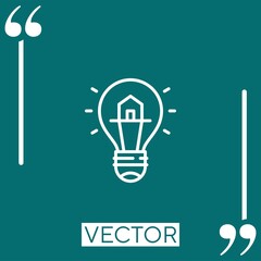 Poster - idea vector icon Linear icon. Editable stroked line