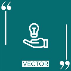 Poster - idea   vector icon Linear icon. Editable stroked line