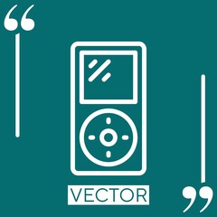 Poster - ipod Linear icon. Editable stroke line