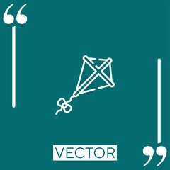Poster - kite vector icon Linear icon. Editable stroked line