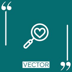 Poster - loupe vector icon Linear icon. Editable stroked line