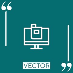 Poster - magazine vector icon Linear icon. Editable stroked line