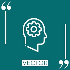 Poster - management vector icon Linear icon. Editable stroked line