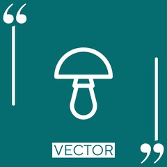 Poster - mushroom vector icon Linear icon. Editable stroked line