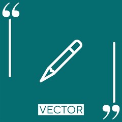 Poster - pencil Linear icon. Editable stroke line