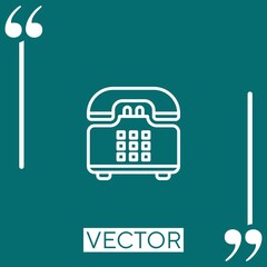 Poster - telephone Linear icon. Editable stroke line
