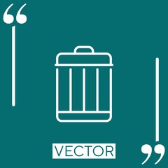 Poster - bin Linear icon. Editable stroke line