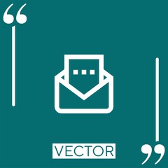 Poster - email vector icon Linear icon. Editable stroked line