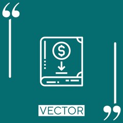 Poster - guidebook vector icon Linear icon. Editable stroked line