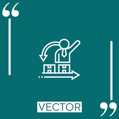 Poster - product vector icon Linear icon. Editable stroked line