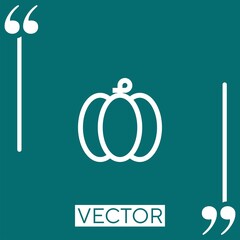 Poster - pumpkin vector icon Linear icon. Editable stroked line