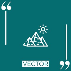 Poster - pyramids vector icon Linear icon. Editable stroked line