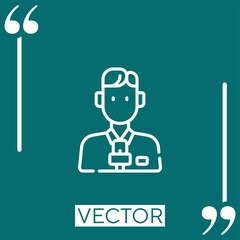 Poster - reporter vector icon Linear icon. Editable stroked line